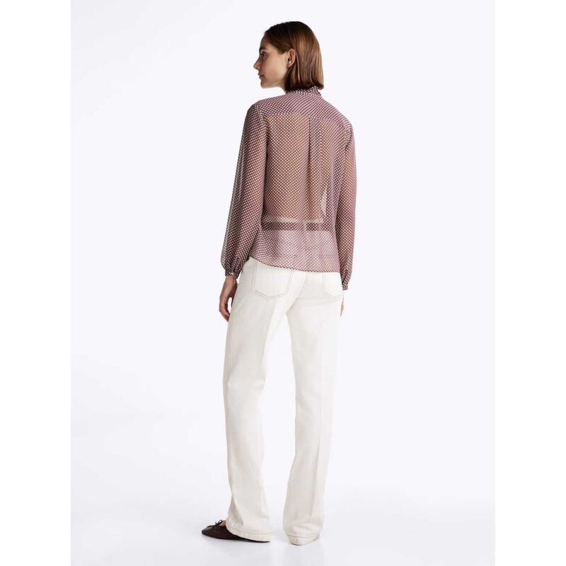 Tommy Hilfiger Ruffle Pleat Print Ls Blouse image number 1